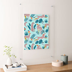 83 Oranges Cheetahs In Grapefruit Grove Floating Acrylic Print
