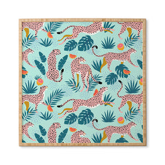 83 Oranges Cheetahs In Grapefruit Grove Framed Wall Art
