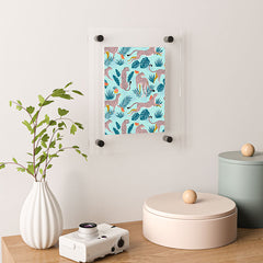 83 Oranges Cheetahs In Grapefruit Grove Floating Acrylic Print