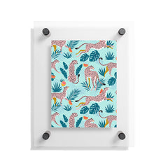 83 Oranges Cheetahs In Grapefruit Grove Floating Acrylic Print