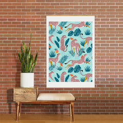 83 Oranges Cheetahs In Grapefruit Grove Art Print