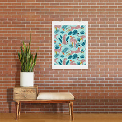 83 Oranges Cheetahs In Grapefruit Grove Art Print