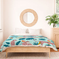 83 Oranges Cheetahs In Grapefruit Grove Duvet Cover