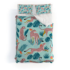 83 Oranges Cheetahs In Grapefruit Grove Duvet Cover