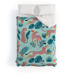 83 Oranges Cheetahs In Grapefruit Grove Duvet Cover