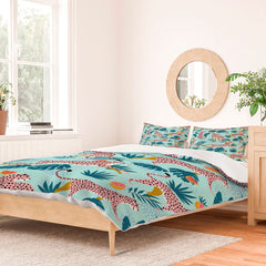 83 Oranges Cheetahs In Grapefruit Grove Duvet Cover