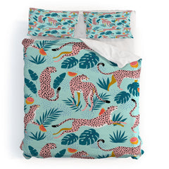 83 Oranges Cheetahs In Grapefruit Grove Duvet Cover