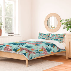 83 Oranges Cheetahs In Grapefruit Grove Duvet Cover