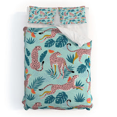 83 Oranges Cheetahs In Grapefruit Grove Duvet Cover