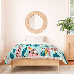 83 Oranges Cheetahs In Grapefruit Grove Duvet Cover