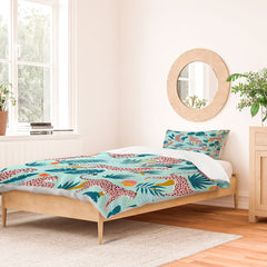 83 Oranges Cheetahs In Grapefruit Grove Duvet Cover
