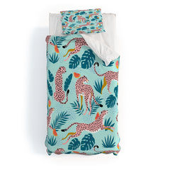 83 Oranges Cheetahs In Grapefruit Grove Duvet Cover