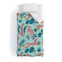 83 Oranges Cheetahs In Grapefruit Grove Duvet Cover