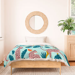 83 Oranges Cheetahs In Grapefruit Grove Duvet Cover