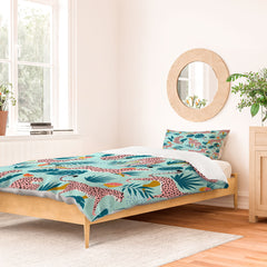 83 Oranges Cheetahs In Grapefruit Grove Duvet Cover