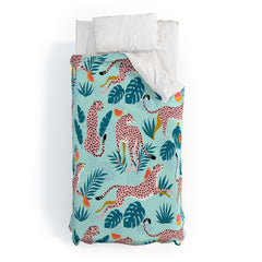 83 Oranges Cheetahs In Grapefruit Grove Duvet Cover