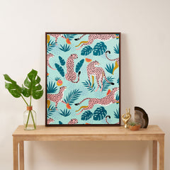 83 Oranges Cheetahs In Grapefruit Grove Art Canvas