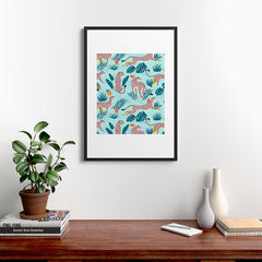 83 Oranges Cheetahs In Grapefruit Grove Framed Art Print