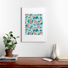 83 Oranges Cheetahs In Grapefruit Grove Framed Art Print