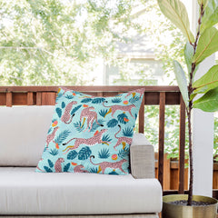 83 Oranges Cheetahs In Grapefruit Grove Outdoor Throw Pillow