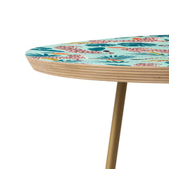 83 Oranges Cheetahs In Grapefruit Grove Round Side Table