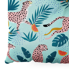 83 Oranges Cheetahs In Grapefruit Grove Floor Pillow Square