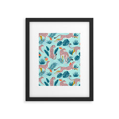 83 Oranges Cheetahs In Grapefruit Grove Framed Art Print
