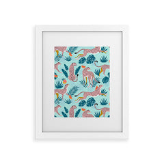 83 Oranges Cheetahs In Grapefruit Grove Framed Art Print