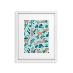 83 Oranges Cheetahs In Grapefruit Grove Framed Art Print