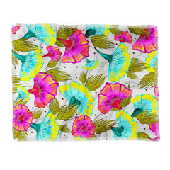83 Oranges Ecstatic Floral Throw Blanket