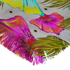 83 Oranges Ecstatic Floral Throw Blanket