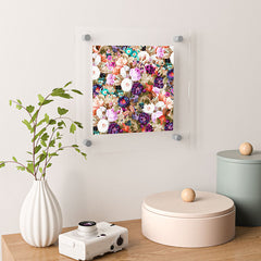 83 Oranges Eves Garden Floating Acrylic Print
