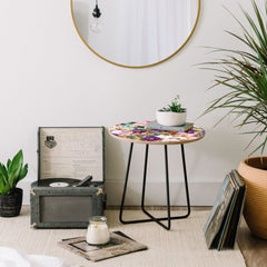 83 Oranges Eves Garden Round Side Table