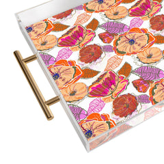 83 Oranges Fall Flora Acrylic Tray