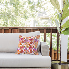 83 Oranges Fall Flora Outdoor Throw Pillow