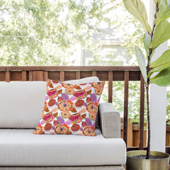 83 Oranges Fall Flora Outdoor Throw Pillow