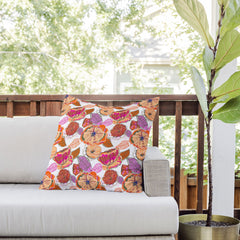 83 Oranges Fall Flora Outdoor Throw Pillow