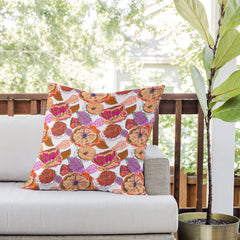 83 Oranges Fall Flora Outdoor Throw Pillow