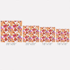 83 Oranges Fall Flora Outdoor Throw Pillow
