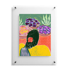 83 Oranges Fish Market Floating Acrylic Print