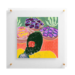 83 Oranges Fish Market Floating Acrylic Print