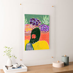 83 Oranges Fish Market Floating Acrylic Print