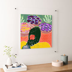83 Oranges Fish Market Floating Acrylic Print