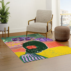 83 Oranges Fish Market Area Rug