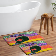 83 Oranges Fish Market Memory Foam Bath Mat