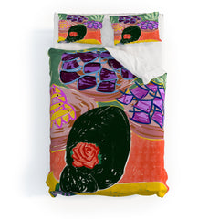 83 Oranges Fish Market Duvet Cover