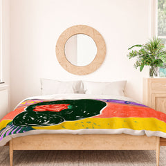83 Oranges Fish Market Duvet Cover