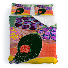 83 Oranges Fish Market Duvet Cover