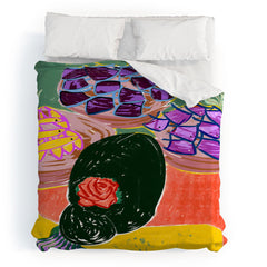 83 Oranges Fish Market Duvet Cover