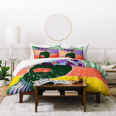 83 Oranges Fish Market Duvet Cover